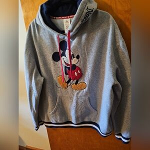 A Set Disney Gray Mickey Mouse Hoodie & Pants